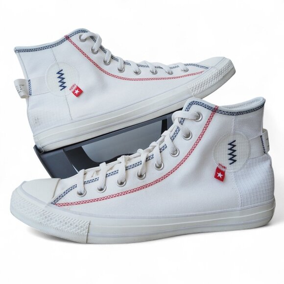 Converse Chuck Taylor All Star High 'Logo Tag - Vintage White' Men's 13 A06104C - Picture 1 of 11